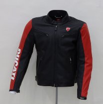 Ducati Lederjacke Company C3 Herren schwarz-rot, Größe: 62