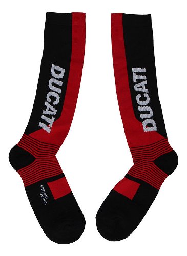 Ducati Calze funzionali 'Warm Up 2', nero/rosso, taglia