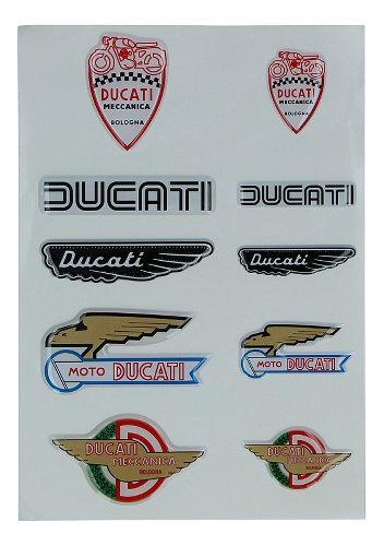 Ducati sticker set HISTORICAL, 10 pieces