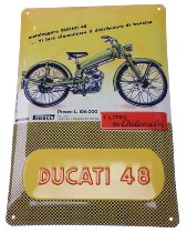Ducati Tin-plate sign 48, 20x30cm NML