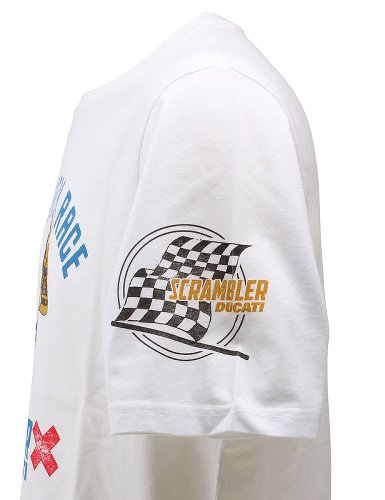 NML Ducati T-shirt Scrambler, white, size: XL