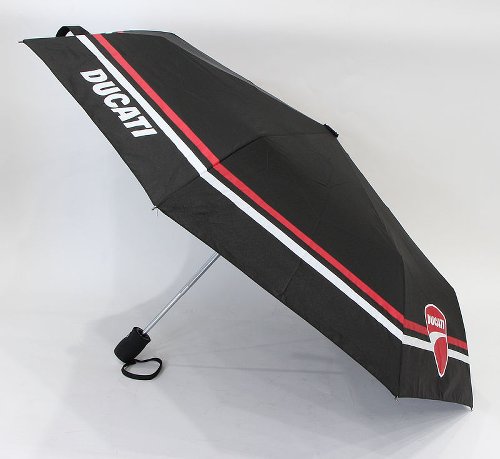 NML Ducati Stripe Pocket Parapluie noir/blanc/rouge 98cm
