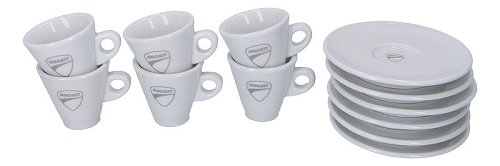 Ducati Essential Juego de tazas de café blanco (6 piezas)