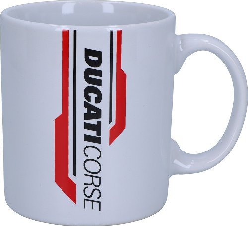Ducati Corse mug rider, white/red/black