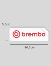 Adesivo Brembo 20,5x5,5 cm, sfondo bianco