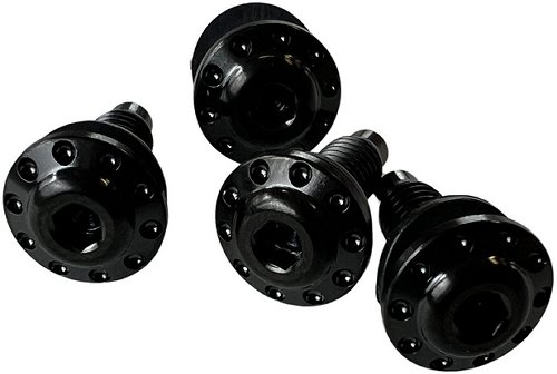 Carbonworld screw set, titanium, M5x12, black suitable for