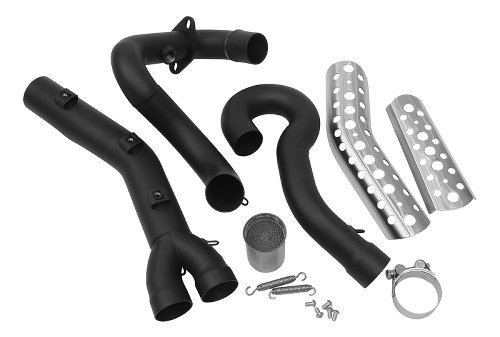 QD Exhaust kit ´maxcone´ series, stainless-steel black Euro