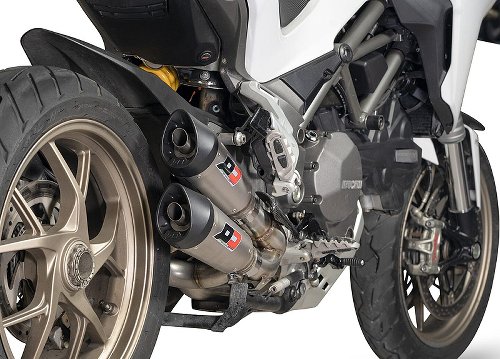 QD Exhaust scarico Twin `Gunshot` in titanio acciaio inox,