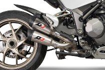 QD Exhaust scarico Twin `Gunshot` in titanio acciaio inox,