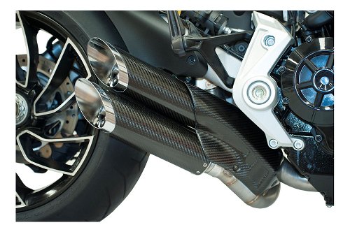 NML QD Auspuffkomplettanlage 2 in 2 ´Slash-Carbon´ Serie
