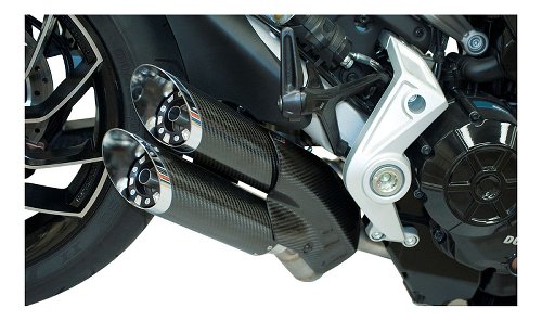 NML QD Auspuffkomplettanlage 2 in 2 ´Slash-Carbon´ Serie