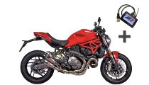 QD Auspuff `Twin Gunshot´ Serie + QD ECU Tuning - Ducati