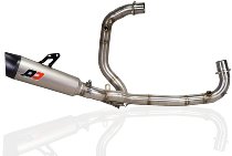 QD Exhaust kit collettori di scarico 2 in 1, acciaio inox -