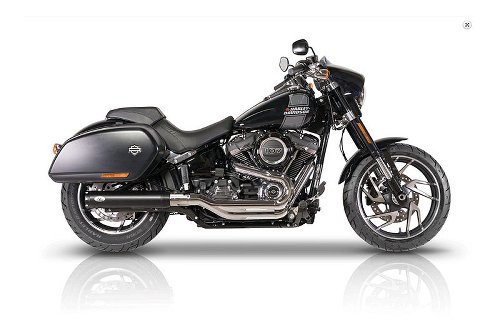 V-Performance Slip-on single muffler, DARK, convient pour HD