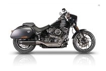 V-Performance Slip-on single Auspuff, Dunkel - geeignet für HD