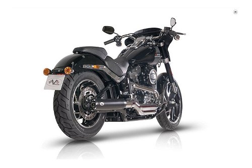 V-Performance Slip-on single Auspuff, Chrom - geeignet für HD