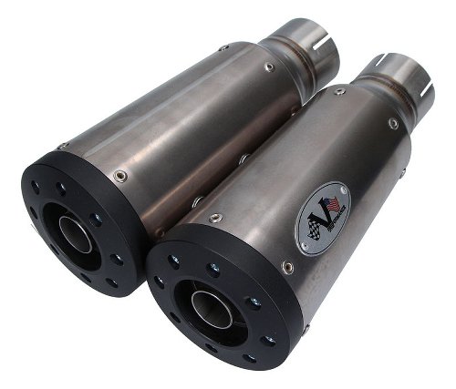 V-Performance Twin titanium muffler set, Thunder series,