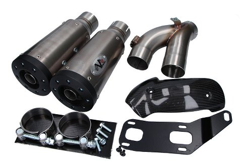 V-Performance Twin titanium muffler set, Thunder series,