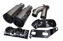 V-Performance Twin titanium muffler set, Thunder series,