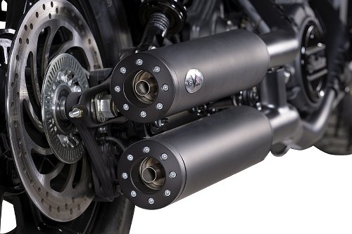 V-Performance Exhaust Twin Slip-On set, Euro 3/4, Dark -
