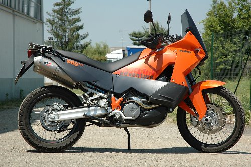 QD Exhaust scarichi ´Magnum´ alluminio, ovali ABE - KTM 950,