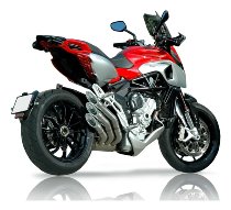 QD Auspuff ´Power Gun´ Serie, silber mit EG-ABE - MV Agusta