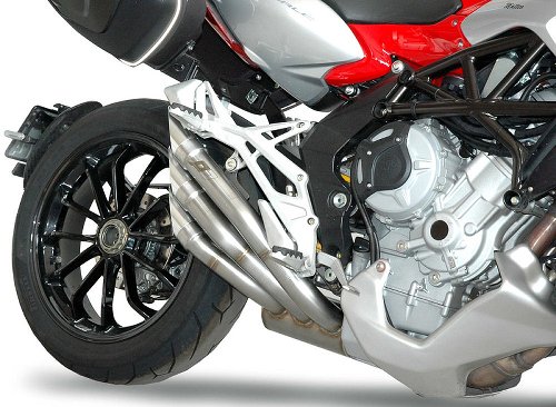 QD Auspuff ´Power Gun´ Serie, silber mit EG-ABE - MV Agusta