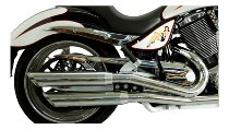 V-Performance Twin slash / cut exhaust set, D=80mm, Euro 3,