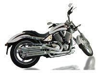 V-Performance Twin slash / cut exhaust set, D=80mm, Euro 3,