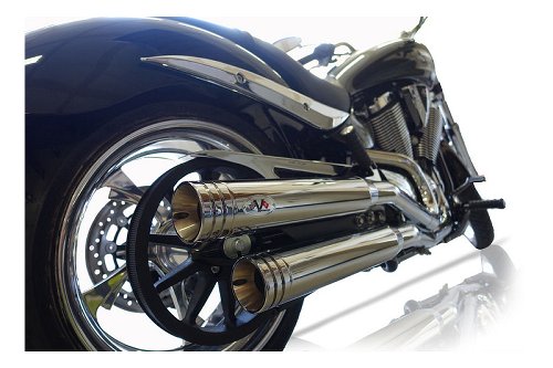 V-Performance Twin Slip-On Exhaust set, D. 80mm, Euro 3,