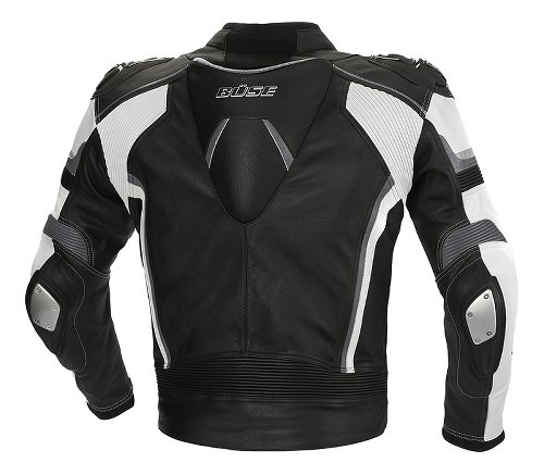 Büse Mille Lederjacke schwarz/weiß 48