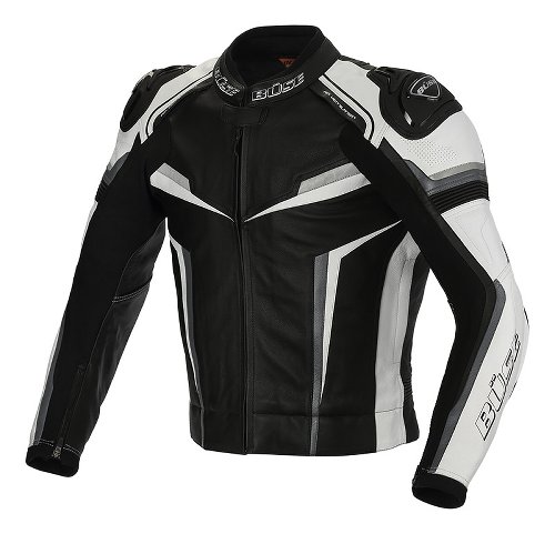 Büse Mille Lederjacke schwarz/weiß 48