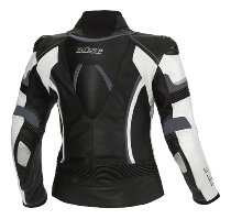 Büse Mille Lederjacke Damen schwarz/weiß lang 80