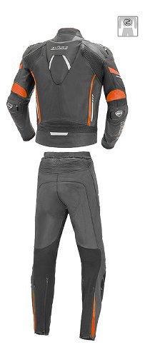 Büse Imola Lederkombi 2-Teiler schwarz/neon-orange 50
