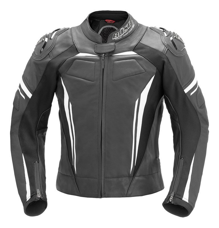 Büse Imola leather jacket ladies black/white 34