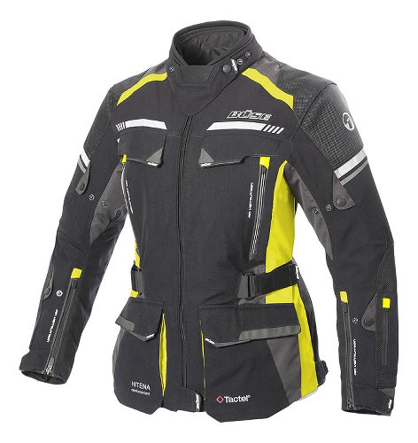 Büse Highland II Damen Textiljacke Schwarz/Neon Gelb 36