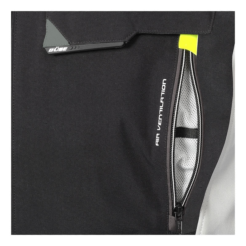 Veste Moto Textile BÜSE Lago Pro - Noir - Taille 10XL - Membrane Humax® - Manches Longues - Lavable Machine