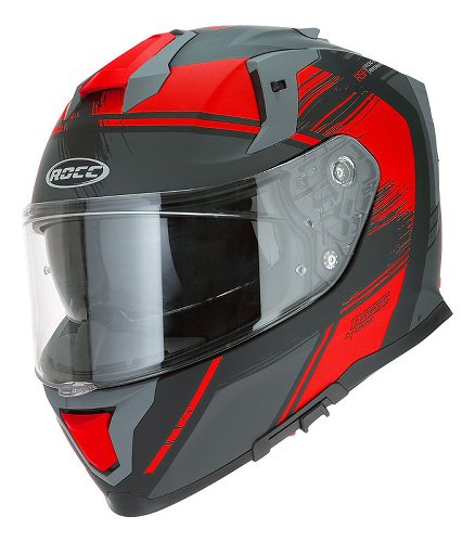 ROCC 341 Integralhelm Matt Schwarz/Rot XS