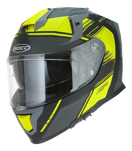 ROCC 341 Integralhelm Matt Schwarz/Neon Gelb S