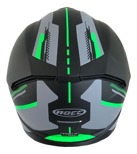 ROCC 861 Integral Helmet Matt Black/Green XS