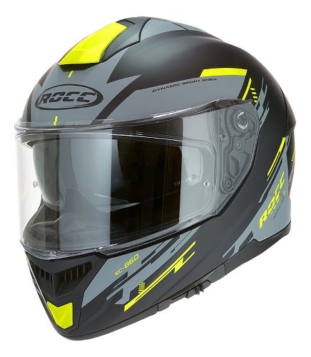 ROCC 861 Integral Helmet Matt Black/Neon Yellow XS