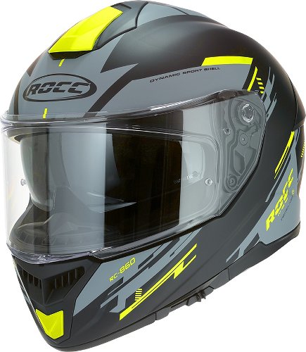 ROCC 861 Integral Helmet Matt Black/Neon Yellow 2XL