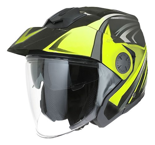 ROCC 271 Jet Helmet Matt Black/Neon Yellow L