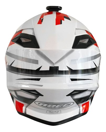 ROCC 711 Cross Helmet White/Red M