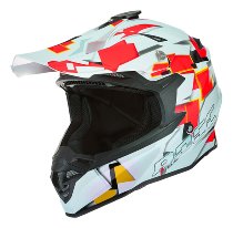 ROCC 711 Cross Helmet White/Red M
