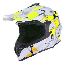 ROCC 711 Cross Helmet White/Neon Yellow XS