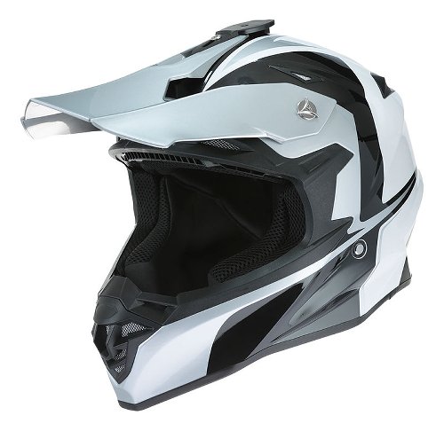 ROCC 712 Cross Helmet Silver/White S