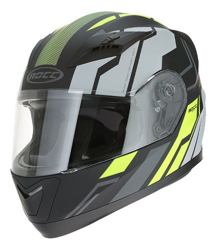 ROCC 42 Junior Integral Helmet Matt Black/Neon Yellow 48