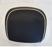 Vespa top case, back cushion 36l - black with white piping