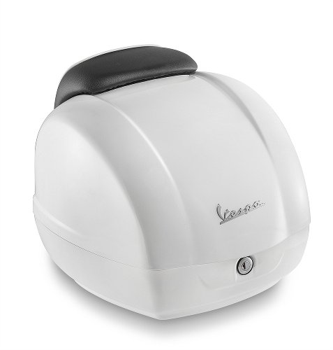 Topcase Vespa 36lts, dossier noir inclus - Montebianco blanc